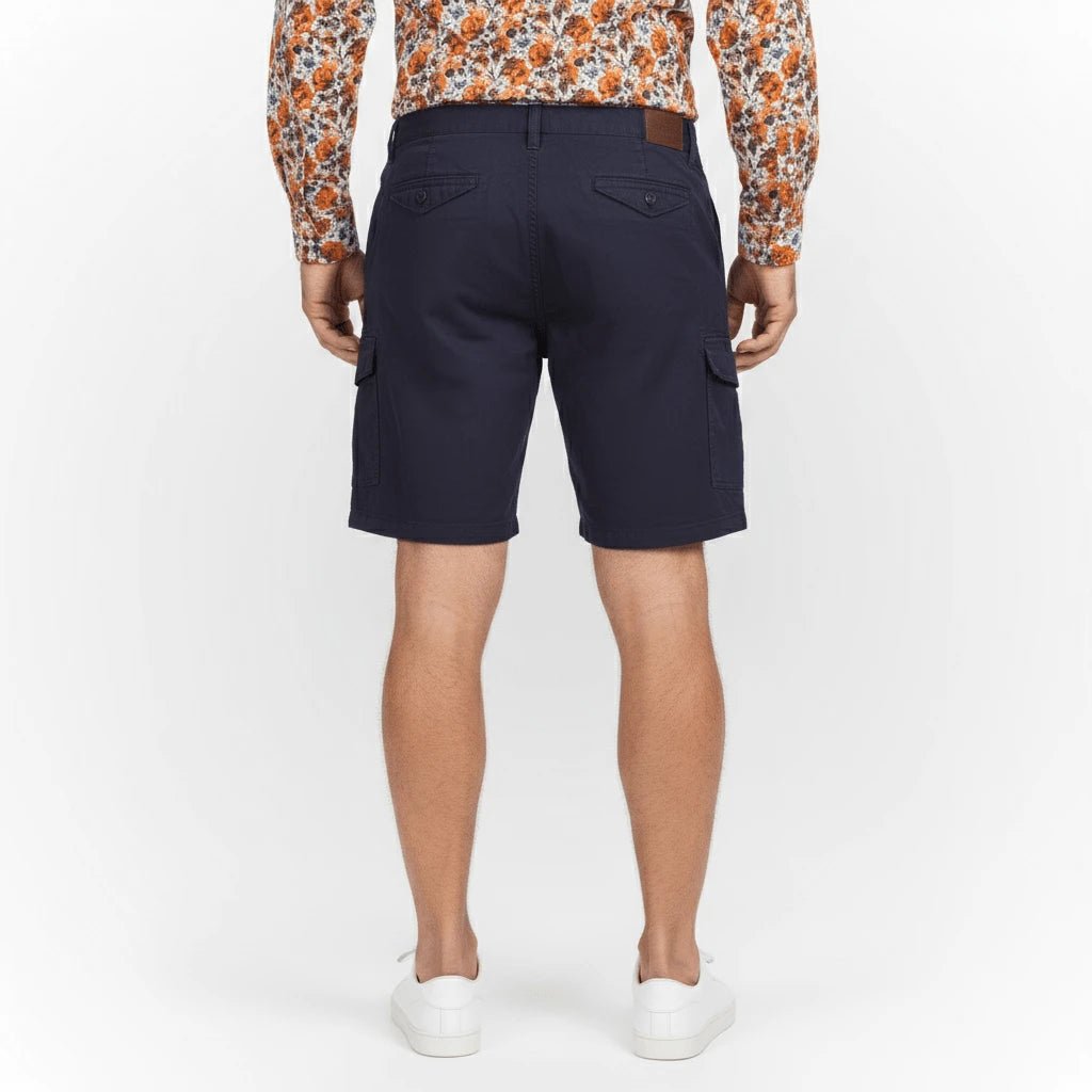 Bermuda coupe cargo bleu marine pour homme BACK TO LEGEND