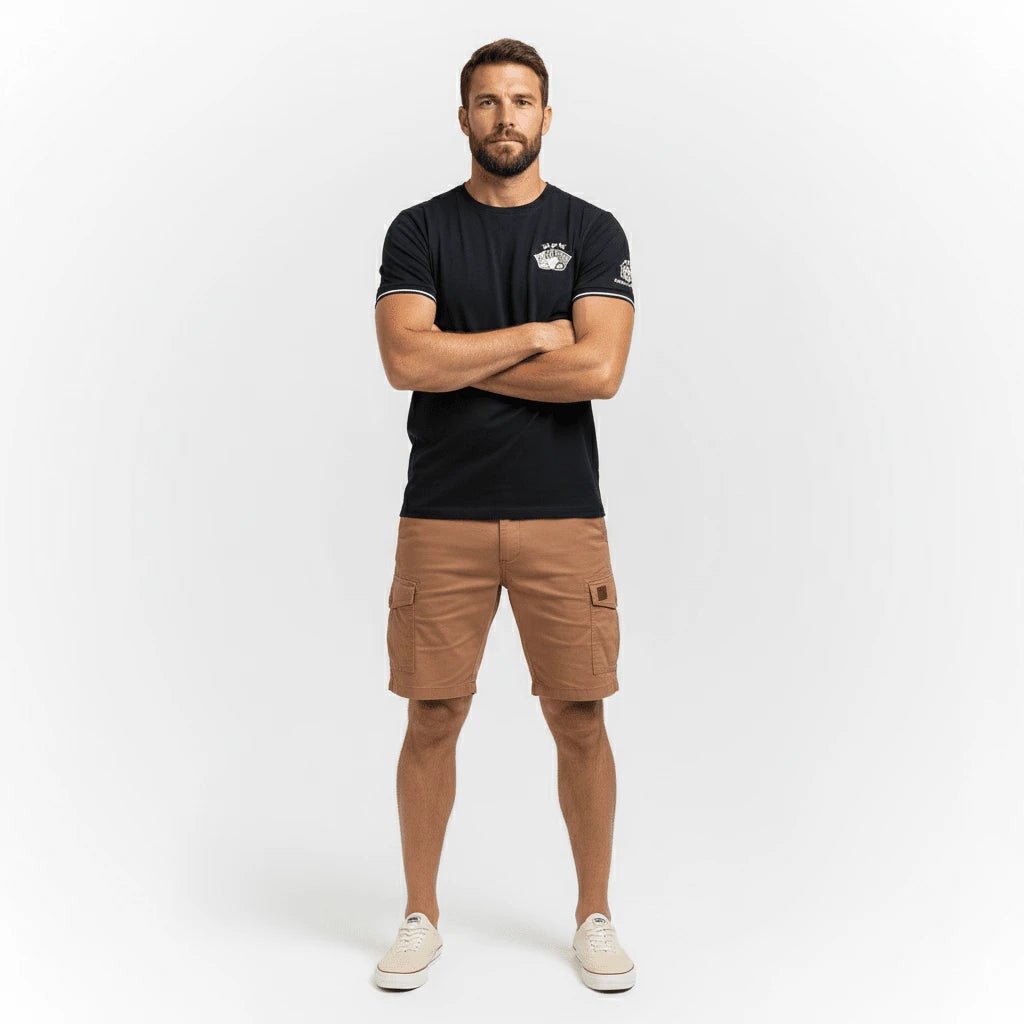 Bermuda coupe cargo marron pour homme BACK TO LEGEND