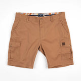 Bermuda coupe cargo marron pour homme BACK TO LEGEND (vêtement à plat de face)