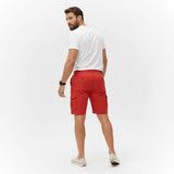Bermuda coupe cargo rouge pour homme BACK TO LEGEND