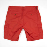 Bermuda coupe cargo rouge pour homme BACK TO LEGEND (vêtement à plat de dos)