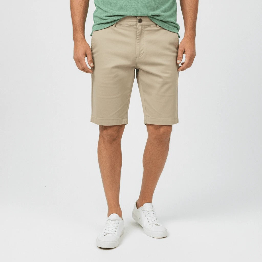 Bermuda coupe chino beige pour homme BACK TO LEGEND