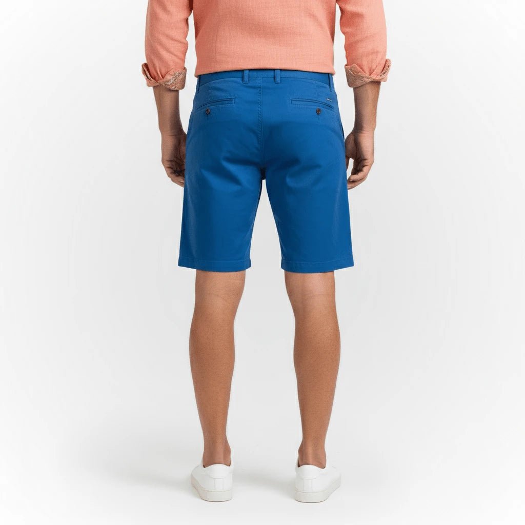 Bermuda coupe chino bleu roi pour homme BACK TO LEGEND