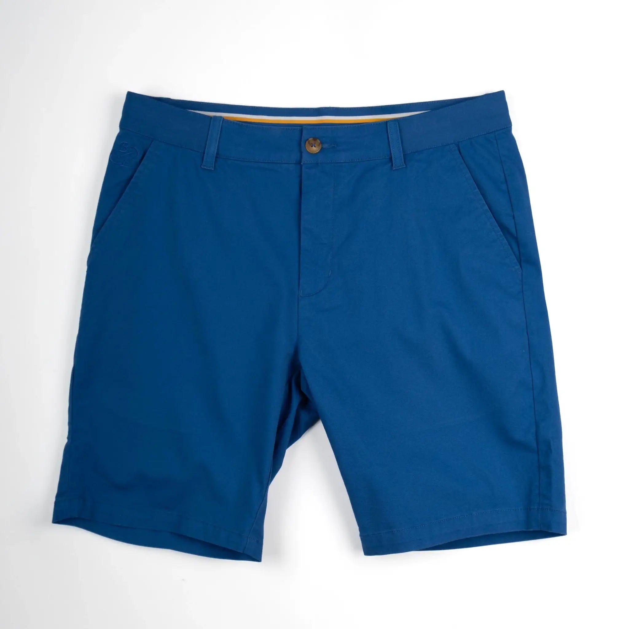 Bermuda coupe chino bleu roi pour homme BACK TO LEGEND (vêtement à plat de face)
