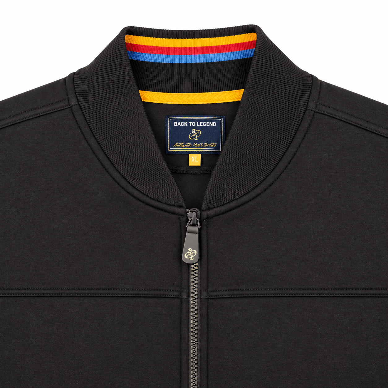 Blouson néoprène noir pour homme BACK TO LEGEND (zoom poitrine)