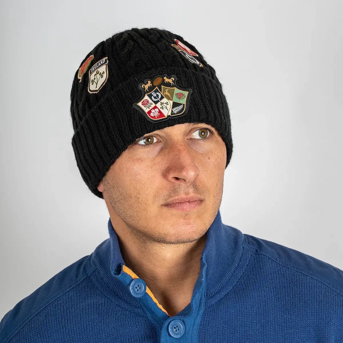 Bonnet Barbarians noir multi-nations doublé polaire - BACK to LEGEND