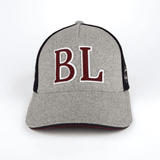 Casquette bicolore gris / bleu marine BACK TO LEGEND (vue de la face avant)