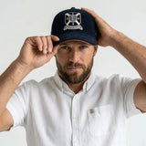 Casquette bleu marine en velours BACK TO LEGEND