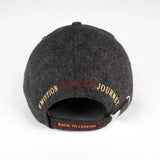 Casquette grise en feutrine pour homme  BACK TO LEGEND (vue de la face arrière)