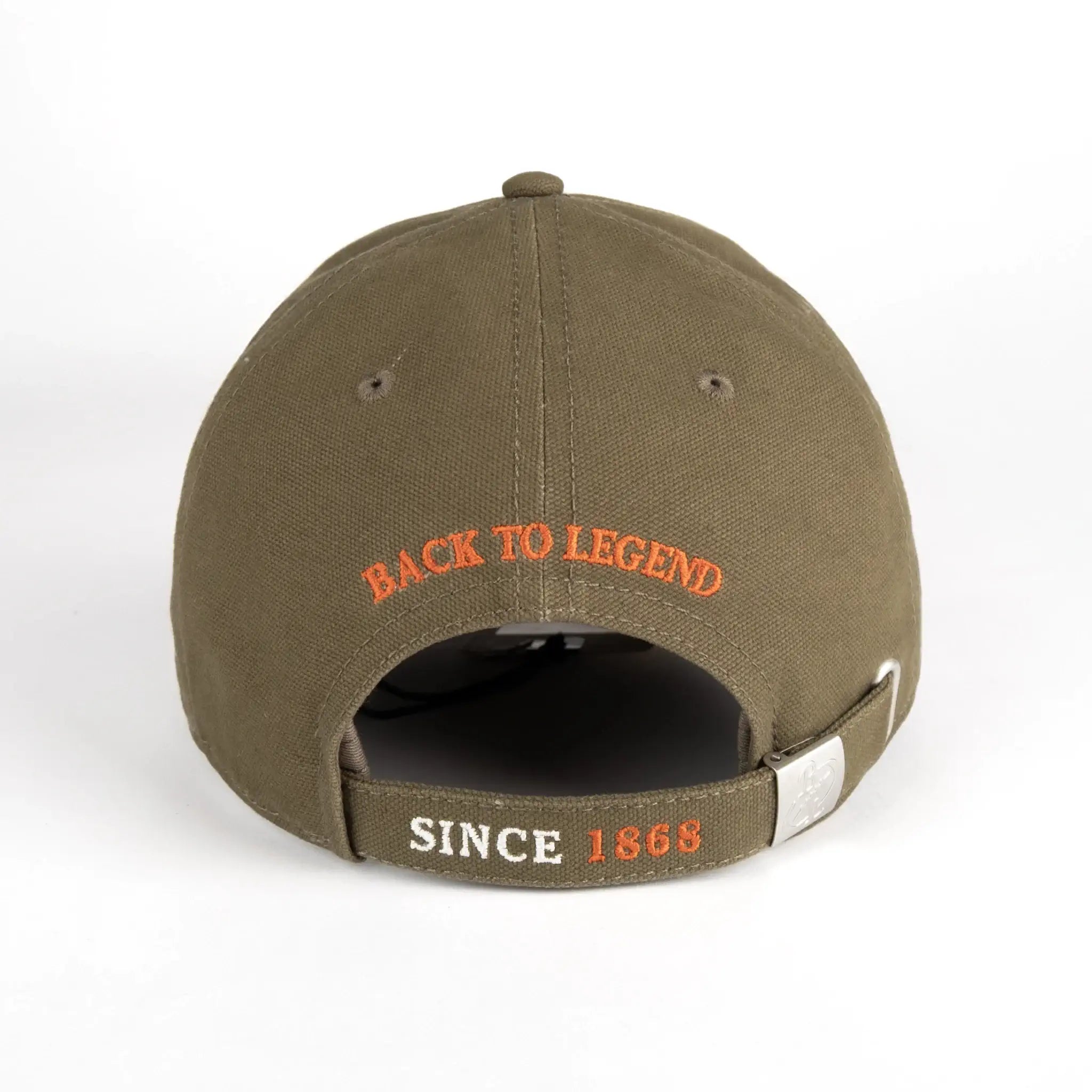 Casquette BACK TO LEGEND kaki en twill (vue de la face arrière)