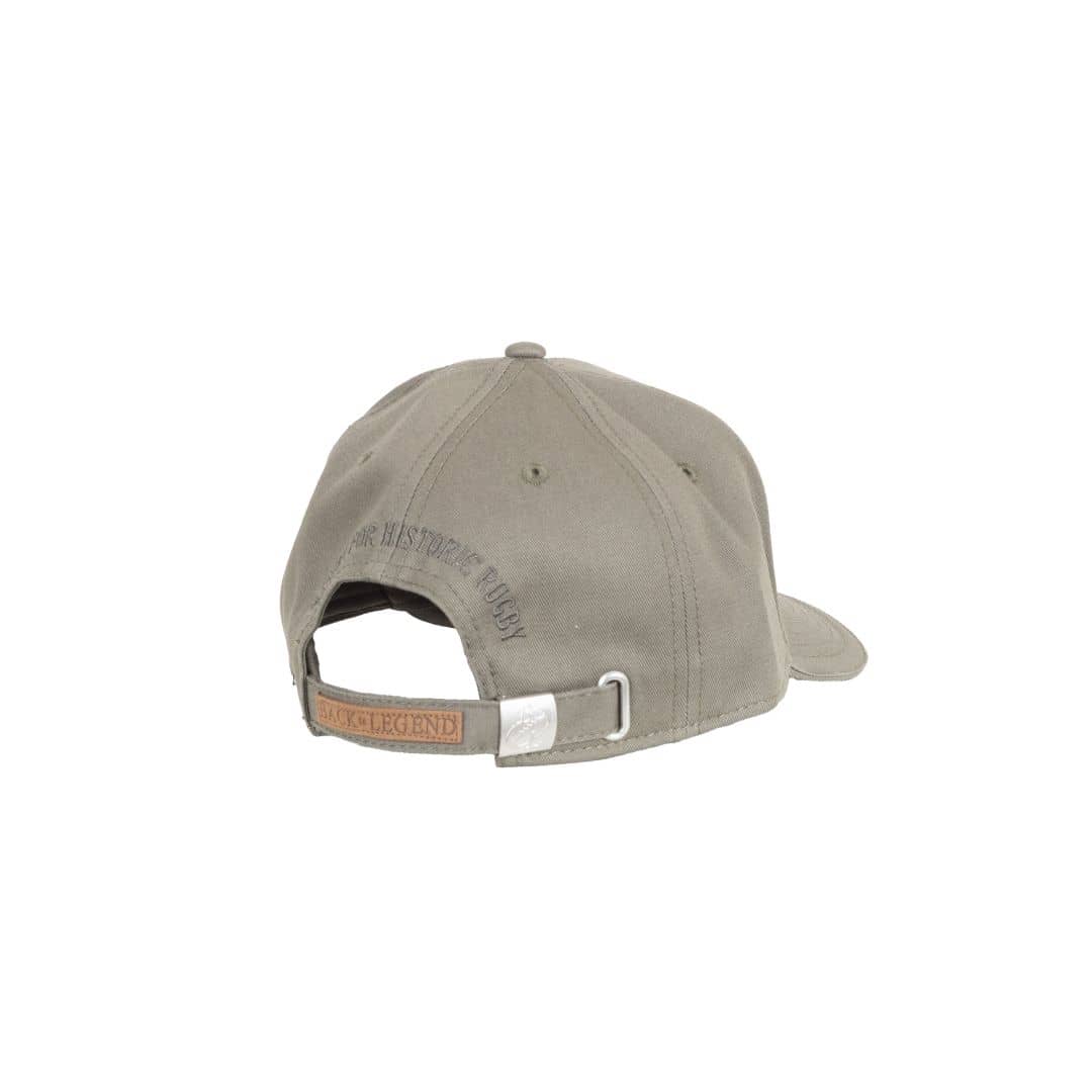 Casquette twill kaki PASSION FOR HISTORIC RUGBY (vue de profil)