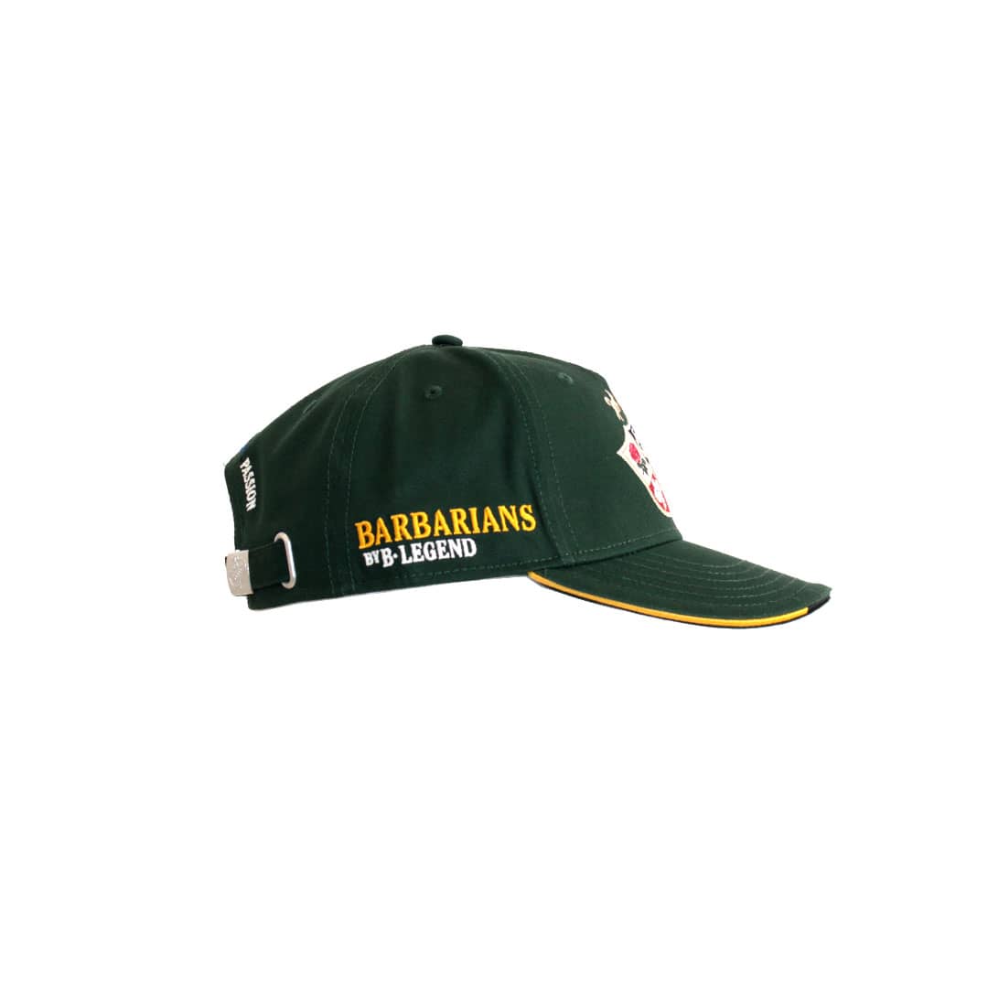 Casquette verte Barbarians AFRIQUE DU SUD (vue de profil)