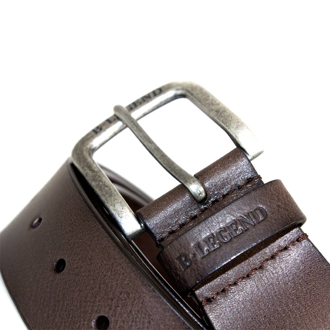 Ceinture homme marron en cuir Blacks Legend (Zoom passant)