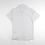 Chemise homme blanche 100% lin BACK to LEGEND (Vêtement à plat de dos)