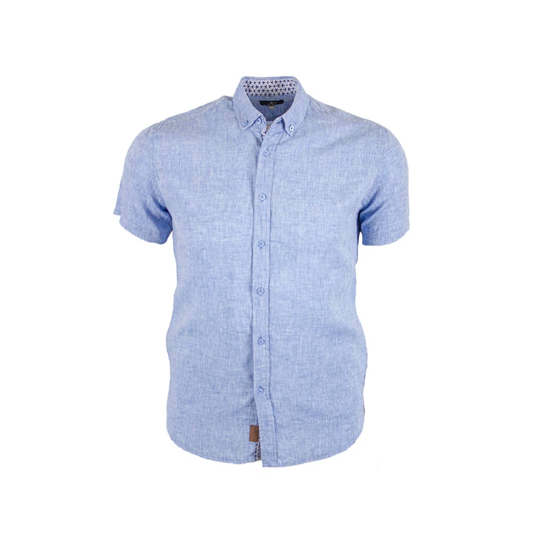 Chemise bleu clair en lin chiné Blacks Legend
