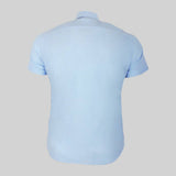 Chemise manches courtes bleu ciel tissu jacquard Blacks Legend (Vue de dos)