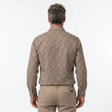 Chemise homme blanche à motif floral en voile de coton BACK TO LEGEND