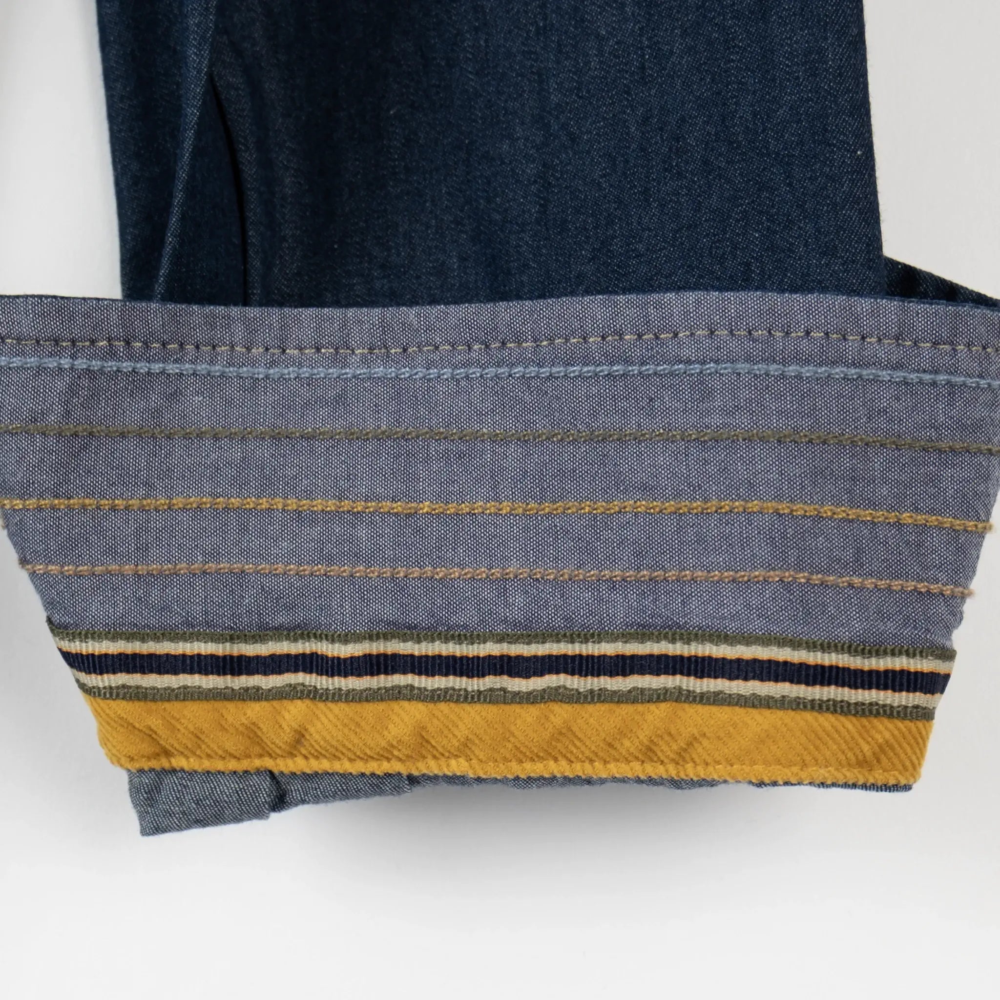 Chemise BACK TO LEGEND à manches longues en jean bleu denim foncé (zoom revers de manche)