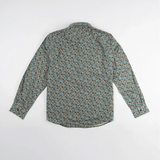Chemise homme manches longues bleu ciel à imprimé floral BACK TO LEGEND (vêtement à plat de dos)