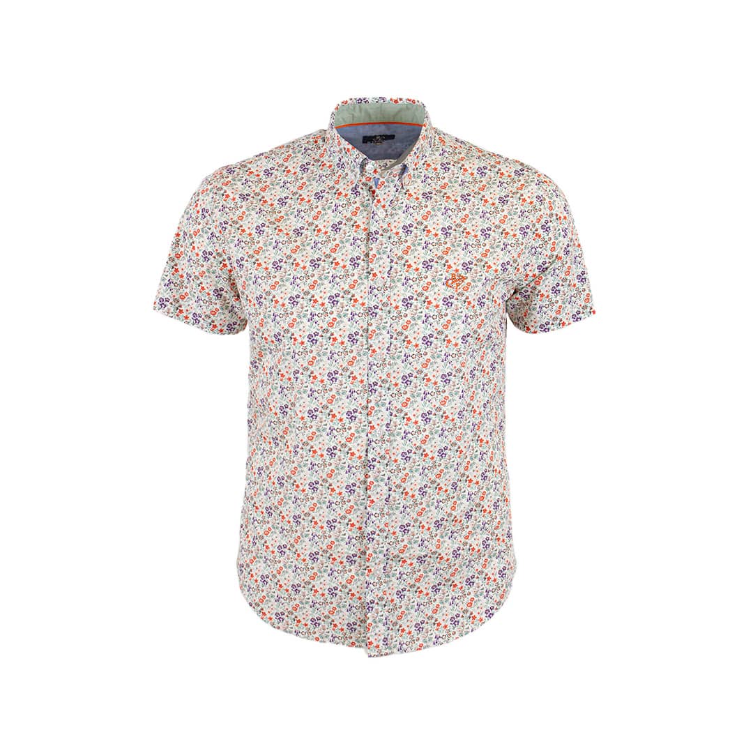 Chemise orange imprimé fleuri multicolore Blacks Legend