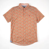 Chemise rose à motif floral pour homme BACK to LEGEND (vêtement à plat de face)