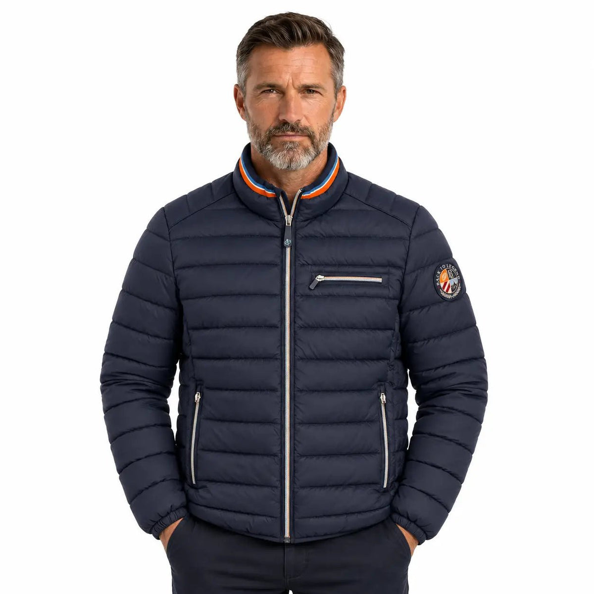 Doudoune homme doublée bleu marine BACK TO LEGEND