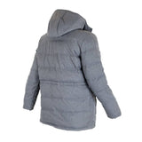 Parka Homme grise déperlante effet doudoune (vue de dos)