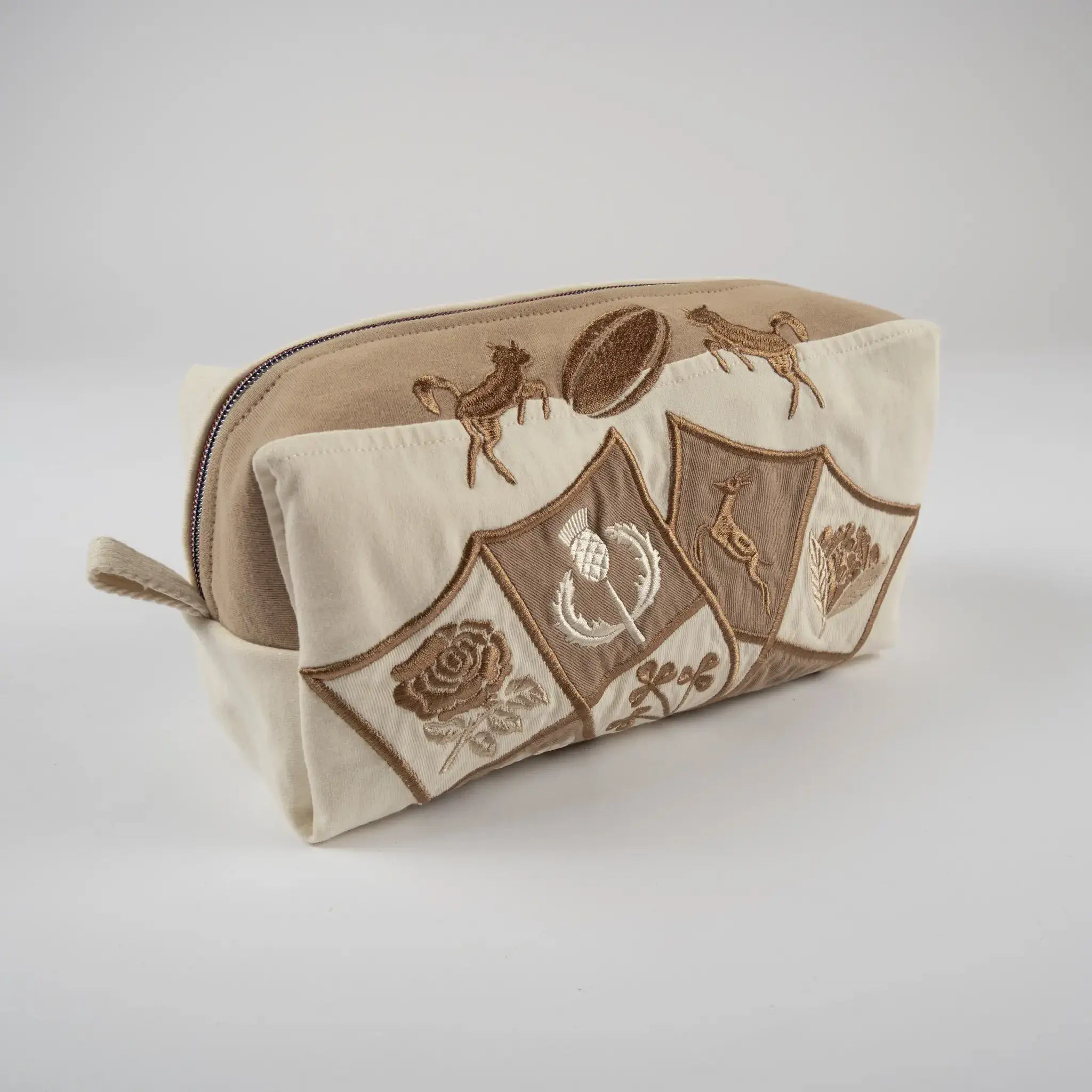 Pochette de voyage BARBARIANS multi-usage bicolore blanc/écru