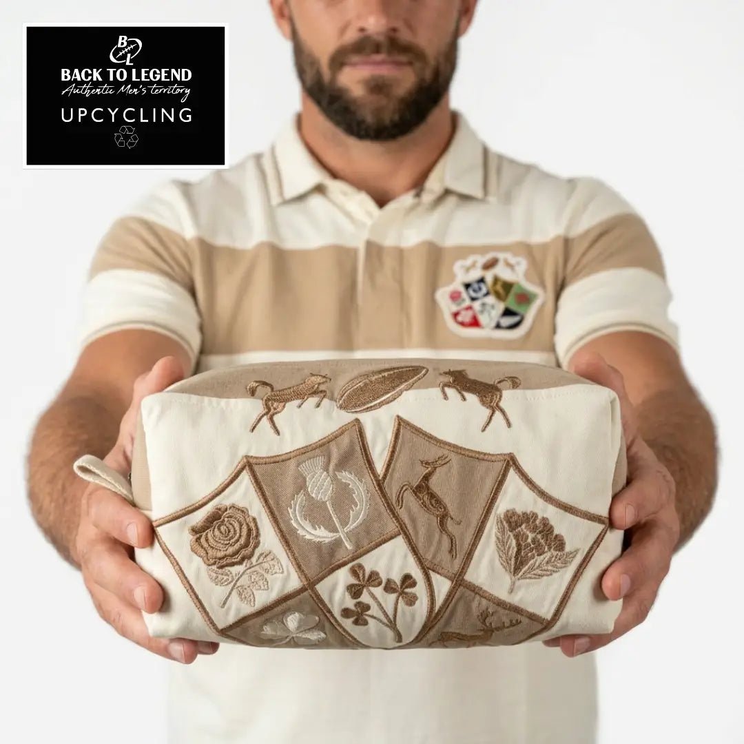 Pochette de voyage BARBARIANS multi-usage bicolore blanc/écru