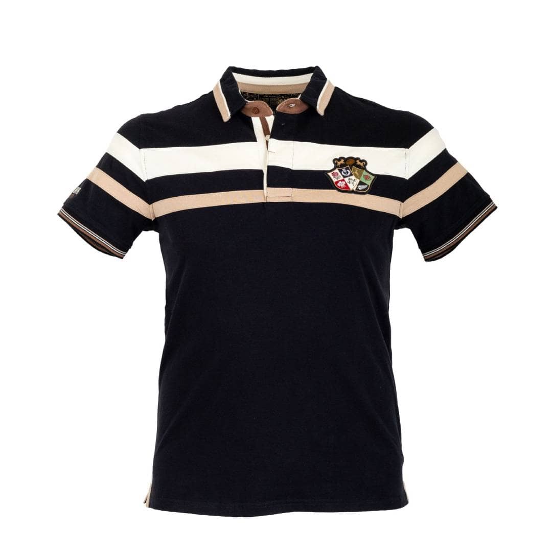 Polo noir surpiqué Barbarians BFC