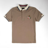 Polo homme Barbarians vert amande toucher peau de pêche BACK TO LEGEND (vêtement à plat de face)
