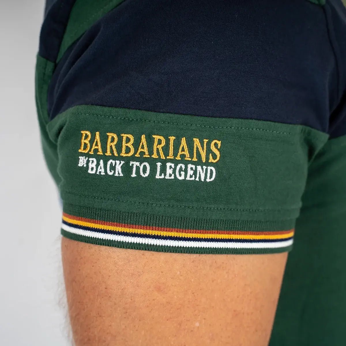 Polo Barbarians vert foncé AFRIQUE DU SUD (manche droite)