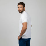 Polo blanc mercerisé pour Homme BACK TO LEGEND (vue de dos)