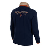 Polo manches longues bleu marine Authentic Men's Territory (vue de 3/4 arrière)