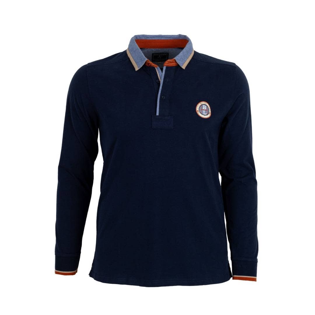 Polo manches longues bleu marine Authentic Men's Territory