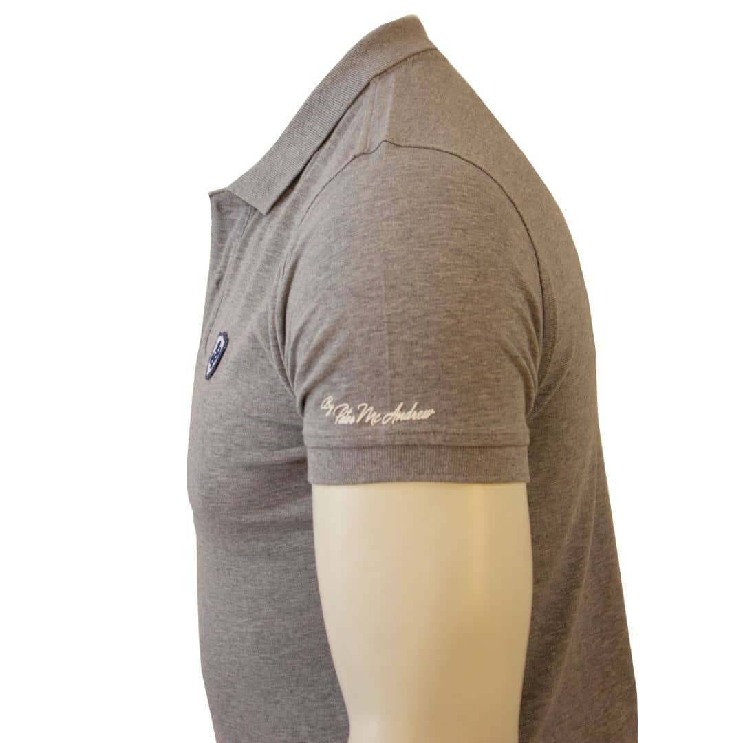 Polo Homme gris clair Blacks Legend / Peter Mc Andrew (Zoom manche)