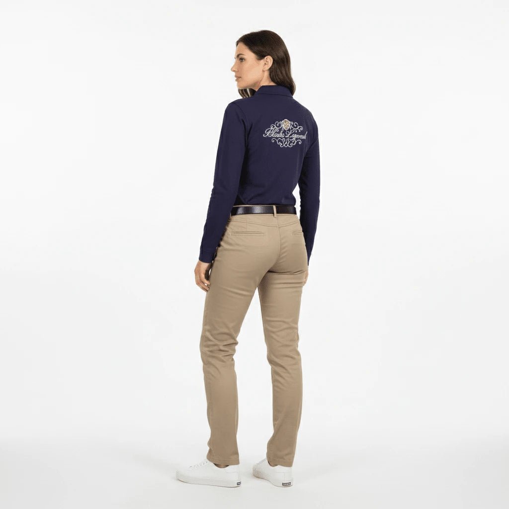 Polo femme bleu à manches longues Blacks Legend