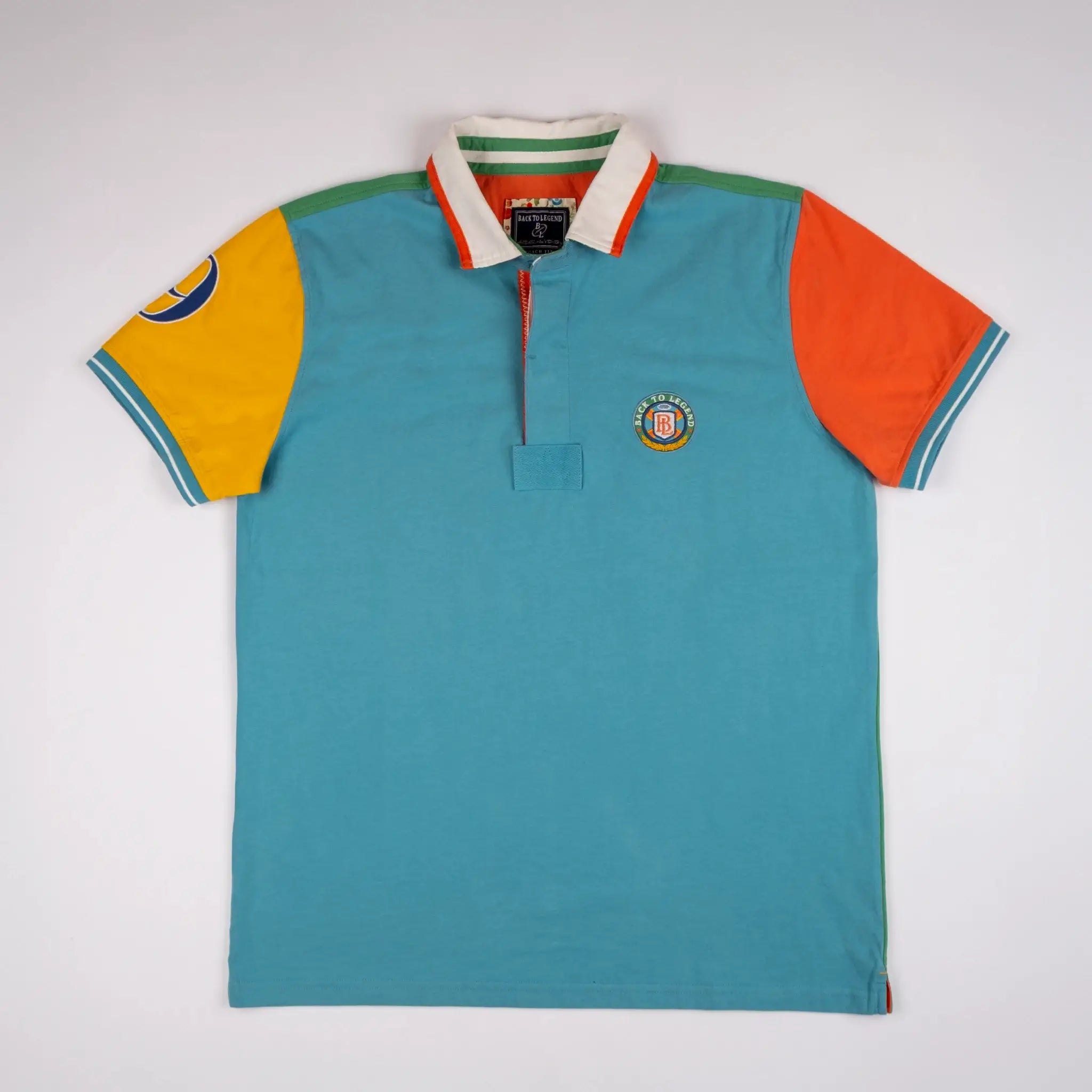 Polo multicolore n°9 toucher peau de pêche BACK TO LEGEND (vue de face)