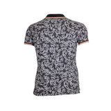 Polo noir imprimé feuilles tropicales Blacks Legend (Vue de dos)