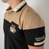 Polo noir et marron Barbarians n°15 (vue de profil)