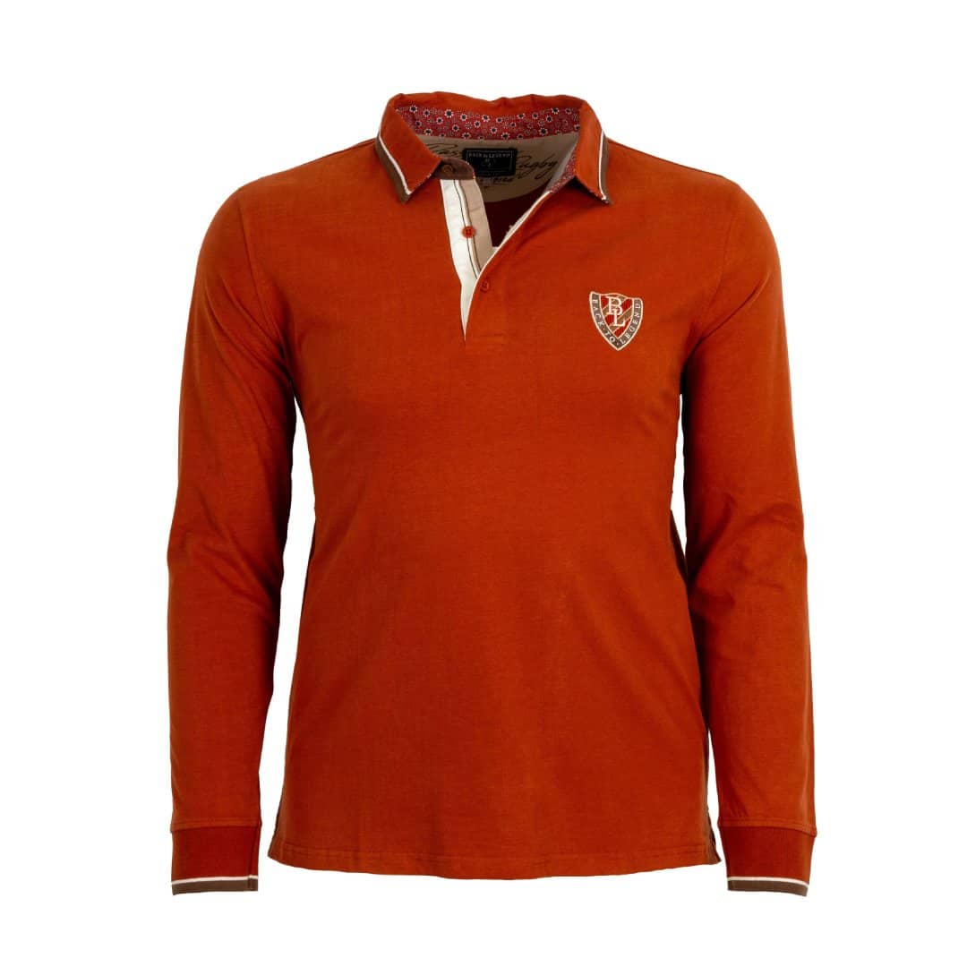 Polo orange à manches longues Passion for Historic Rugby