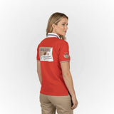 Polo rouge Barbarians n°10 pour femme BACK to LEGEND (vue de dos)