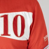 Polo rouge Barbarians n°10 pour femme BACK to LEGEND (zoom patch n°10)