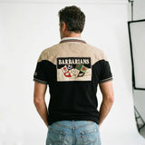 Polo scapulaire noir et beige du XV Barbarians