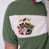 Polo vert Barbarians n°8 BACK to LEGEND (zoom poitrine)