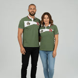 Polo vert Barbarians n°8 pour femme BACK TO LEGEND (vue en couple)