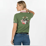 Polo vert Barbarians n°8 pour femme BACK TO LEGEND (vue de dos)