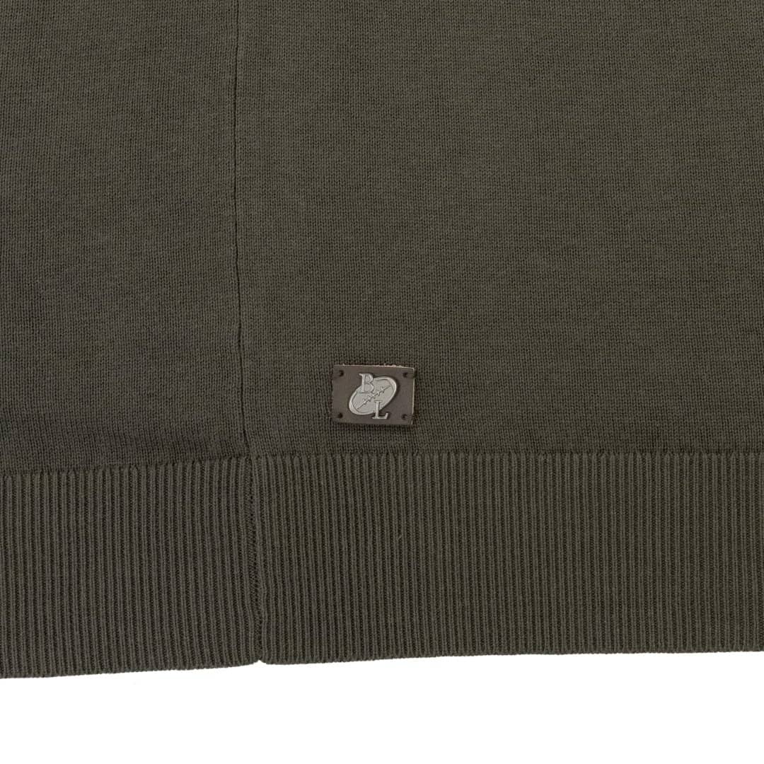 Pull homme col camionneur couleur bronze (zoom signature BL)