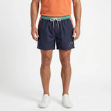 Short de bain BACK TO LEGEND tricolore marine/orange/vert pour homme