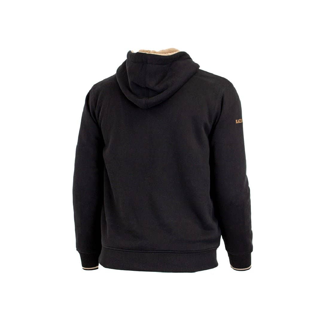 Sweat noir full-zip doublé sherpa Blacks Legend (Vue de dos)
